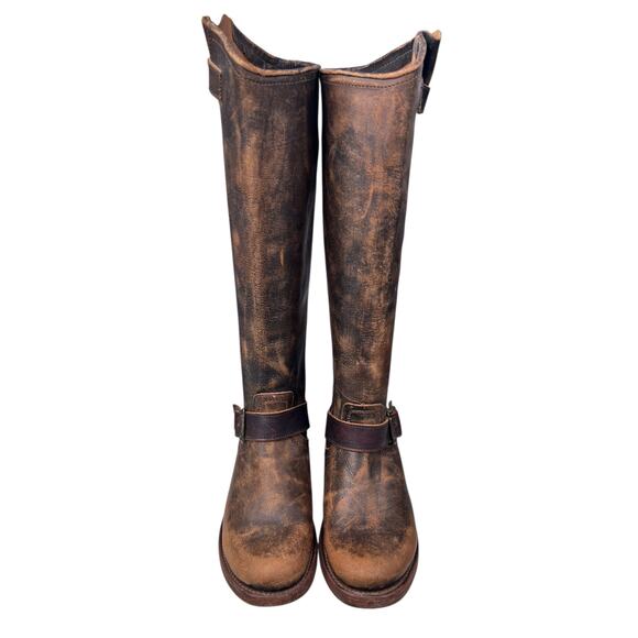 Freebird By Steven Contra Brown Distressed Leather Riding Boot Size US 6 - Picture 7 of 12